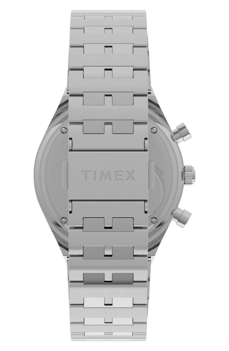 Timex<sup>®</sup> Q Chronograph Bracelet Watch, 40mm, Alternate, color, Silver/ Black/ Silver