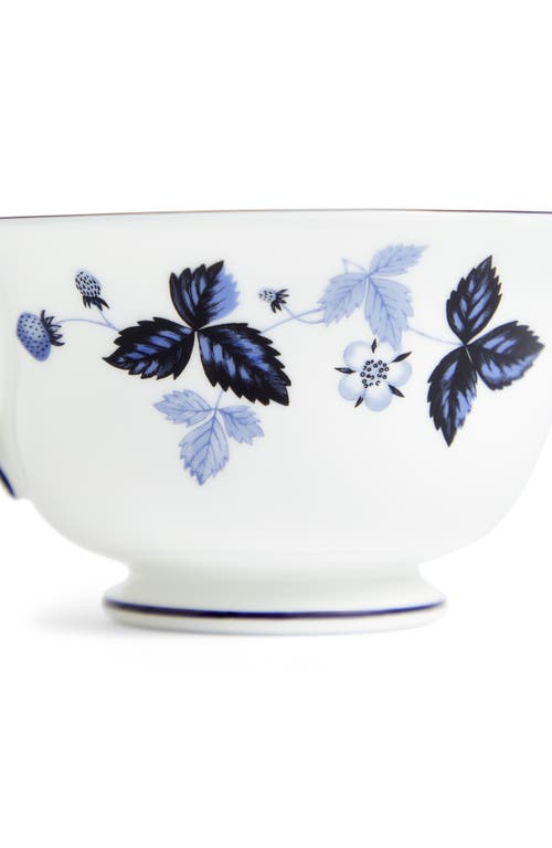 Wedgwood Wild Strawberry Inky Blue Teacup And Saucer In Blue