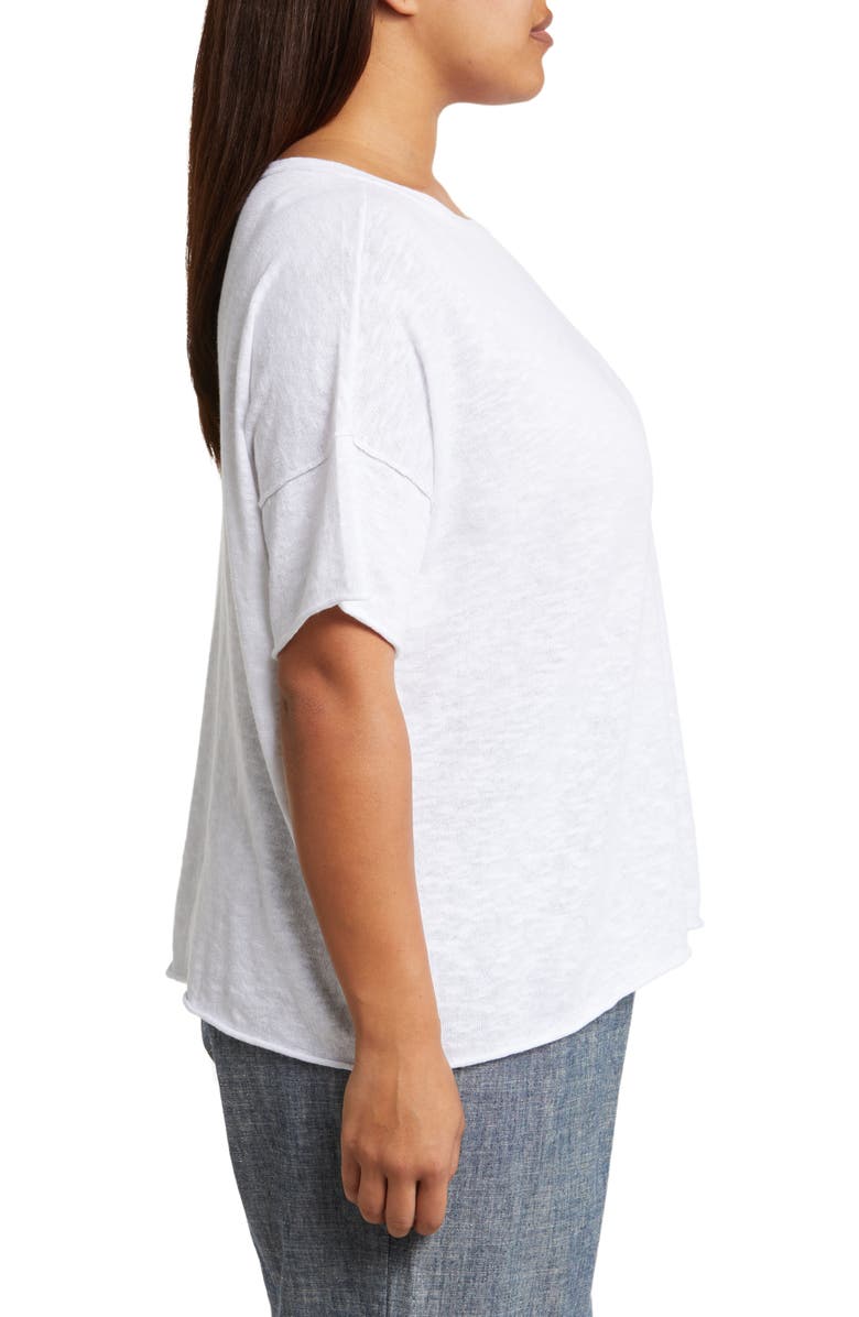 Eileen Fisher Organic Linen & Organic Cotton T-Shirt, Alternate, color, 