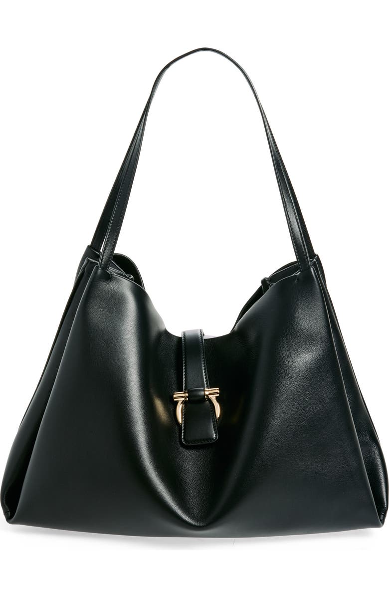 FERRAGAMO Medium Lily Tote, Main, color, Nero