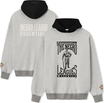 Men's Heather Gray/Black Fear of God x Negro Leagues Baseball Museum Fleece Pullover Hoodie