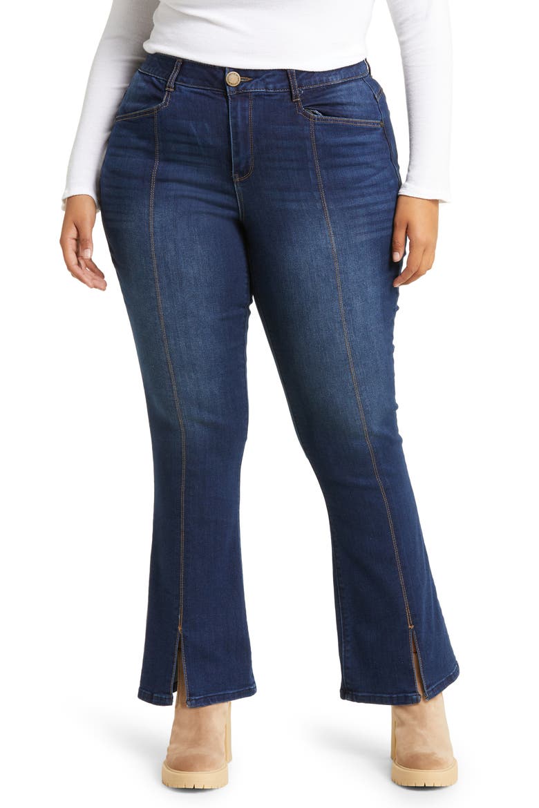 'Ab'Solution High Waist Itty Bitty Bootcut Jeans, Main, color, INDIGO