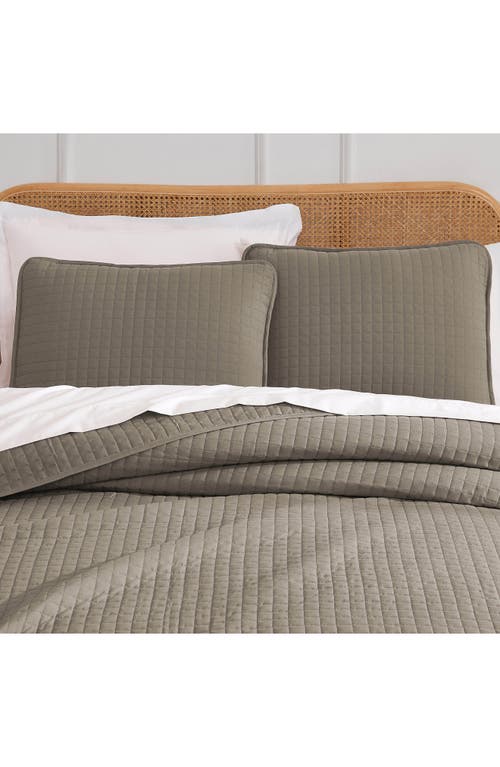 Southshore Fine Linens Vilano Oversize Quilt Set In Dark Taupe