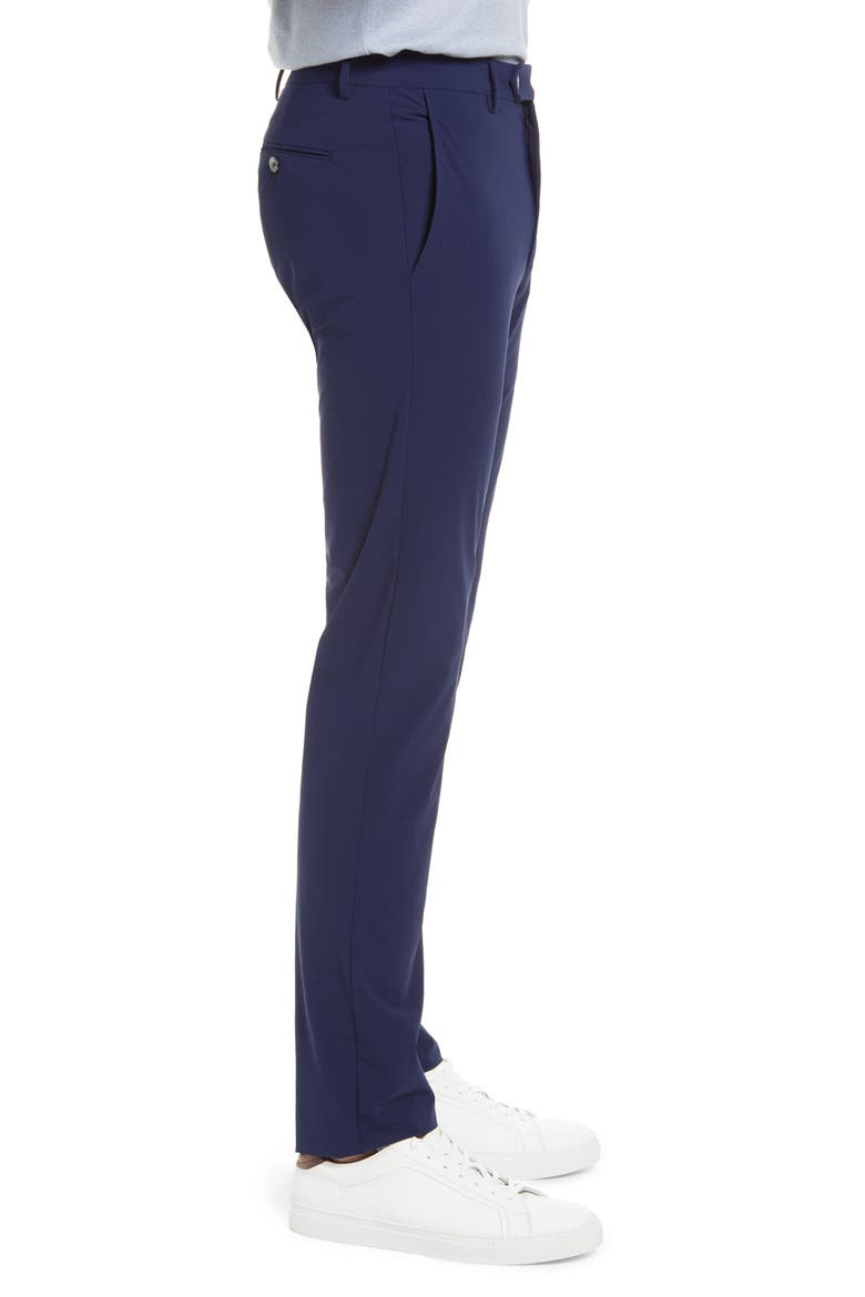 Men's Active Stretch Flat Front Pants, Alternate, color, DARK BLUE