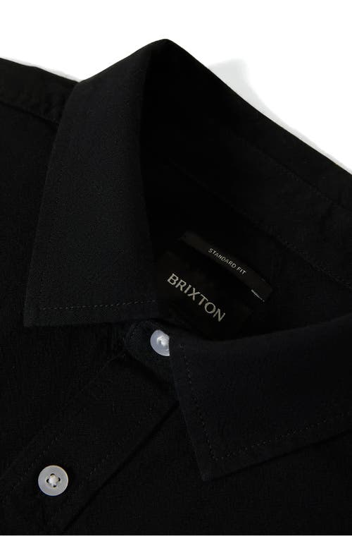 Brixton Charter Cotton Button-up Shirt In Black