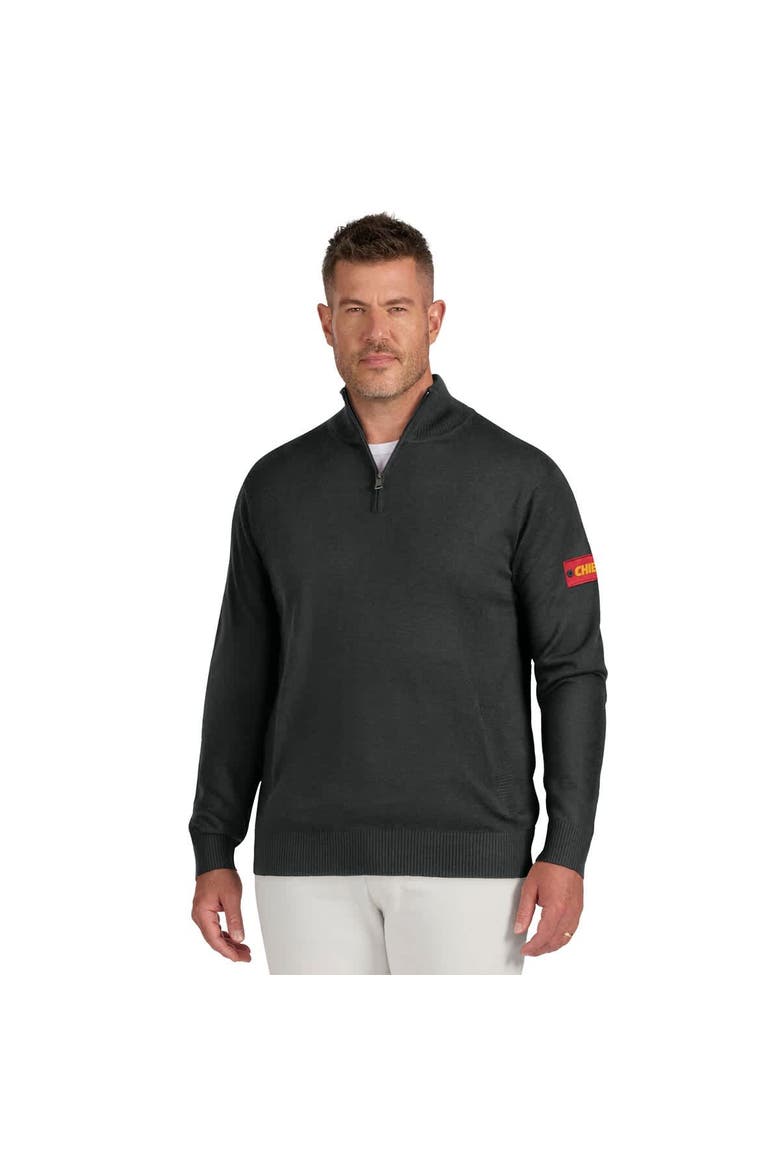 Men's J. Palmer Black Kansas City Chiefs Franchise Quarter-Zip Sweater, Alternate, color, Black