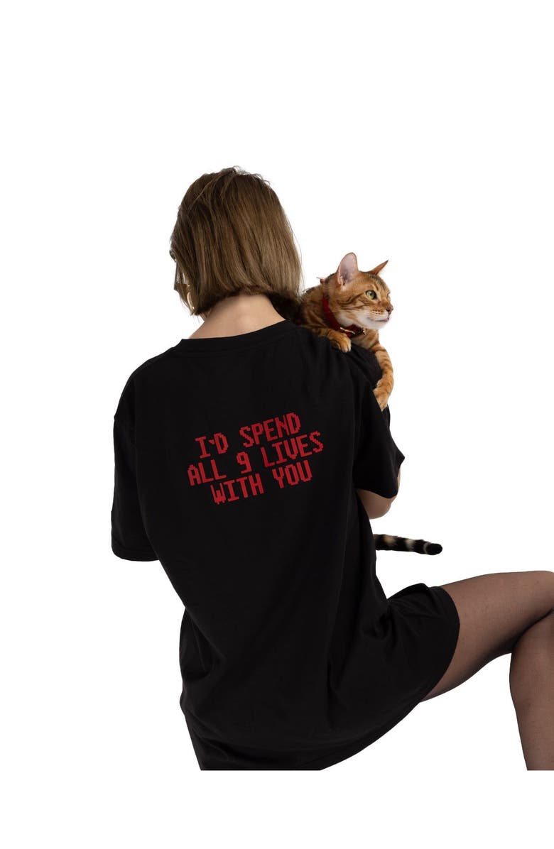 Moshiqa 9 Lives T-shirt, Alternate, color, Black