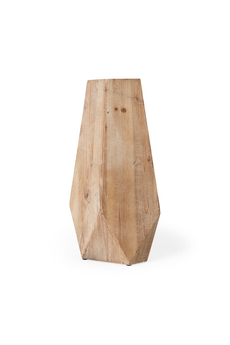 Allen Natural Wooden Base Oval Vase, Main, color, Natural