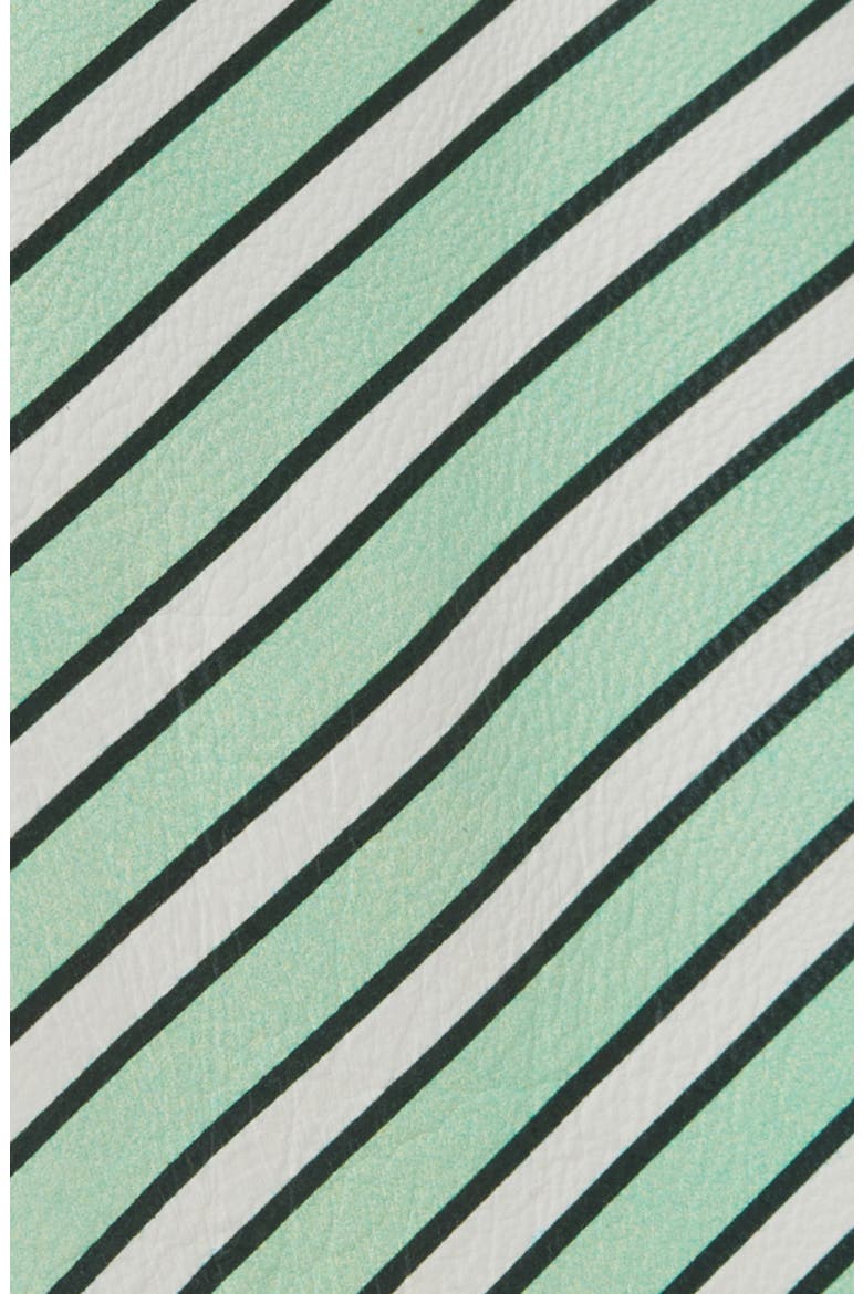 Stripe Lambskin Leather Tie, Alternate, color, 1800 WHITE/ MINT/ GREEN