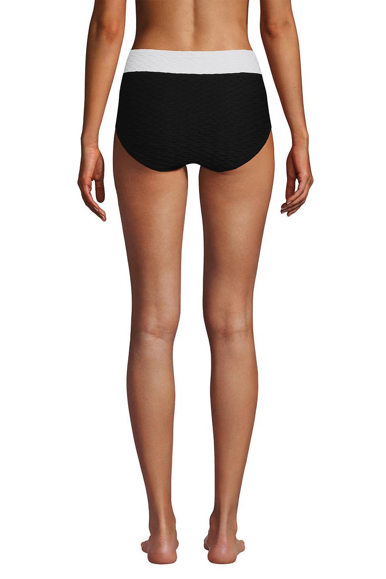 High Waisted Bikini Bottoms, Alternate, color, Black/White