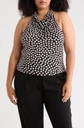 Renee C Polka Dot Halter Top