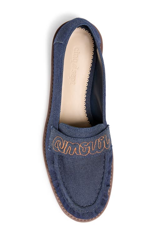 Cinq À Sept Gretta Amour Denim Loafer In Blue
