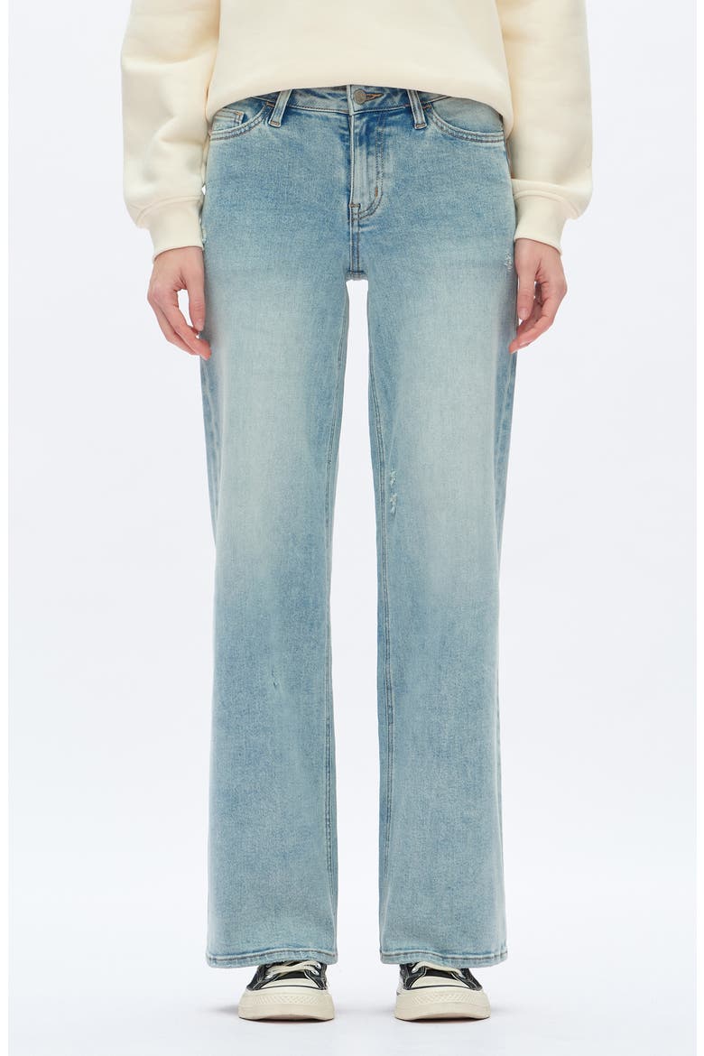Mid Rise Wide Leg Jeans, Main, color, RETRO LIGHT BLUE