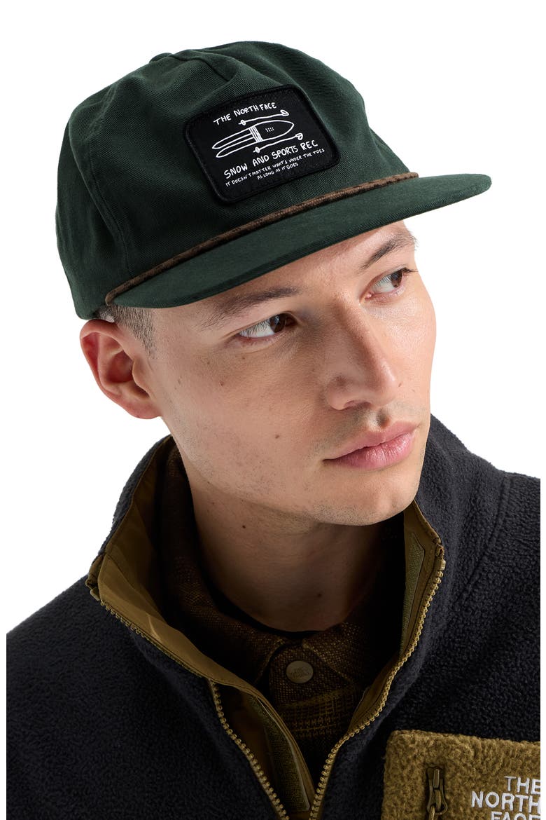 Norm 5-Panel Baseball Cap, Alternate, color, BOTTLE GREEN/ SNOW PATCH