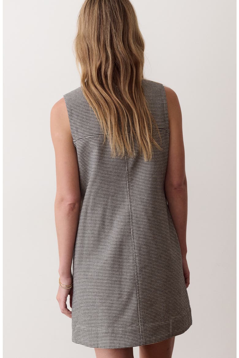 Izzy Houndstooth Moleskin Shift Minidress, Alternate, color, HOUNDSTOOTH