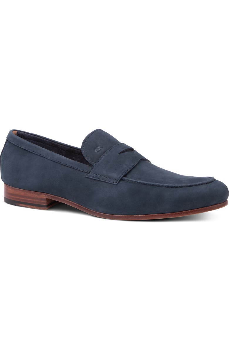 Gordon Rush Cartwright Penny Loafer, Main, color, Navy Nubuck