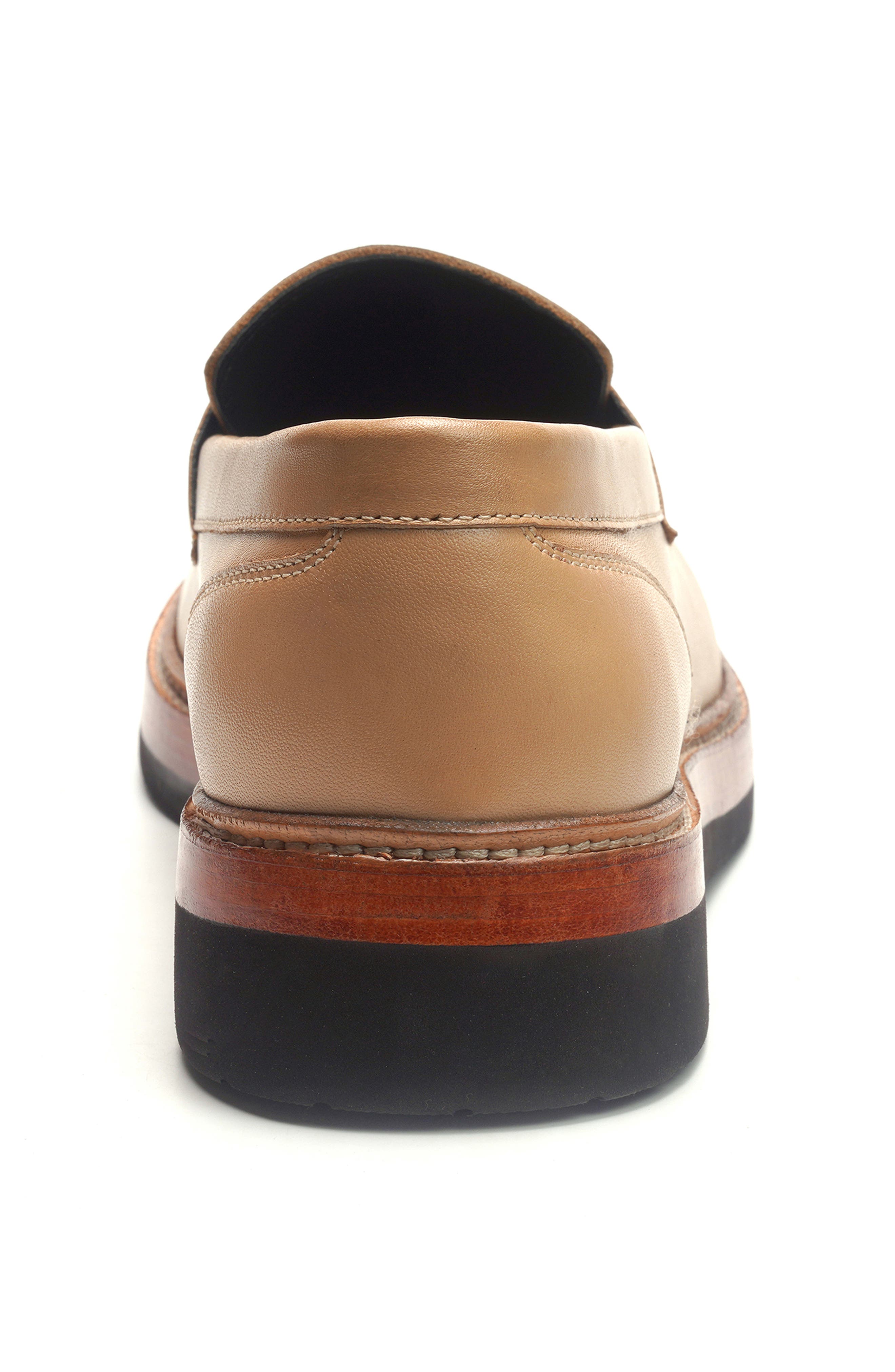 A. Veer Rhodes Penny Loafer, Alternate, color, Sand Leather