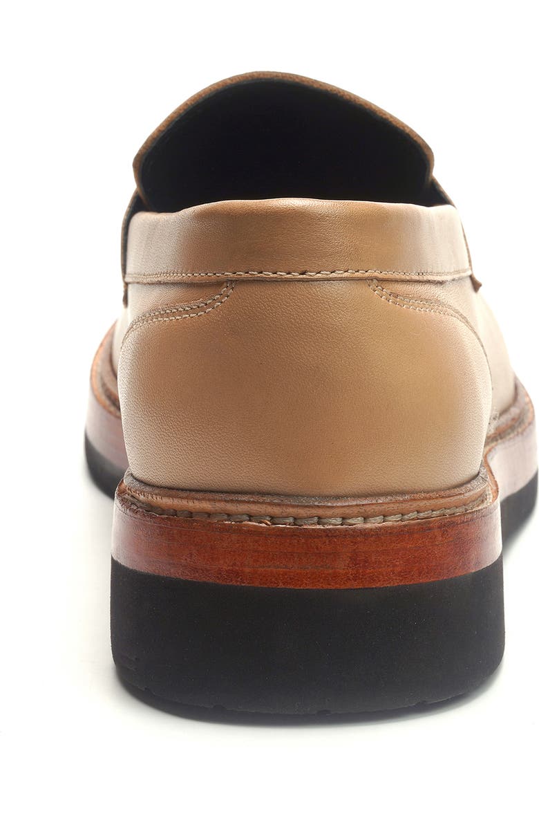 A. Veer Rhodes Penny Loafer, Alternate, color, Sand Leather