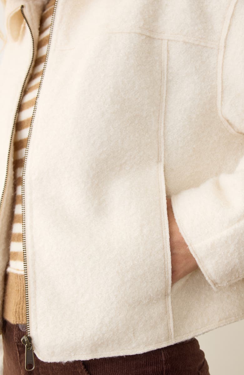 Marine Layer Sloane Bouclé Jacket, Alternate, color, Cream