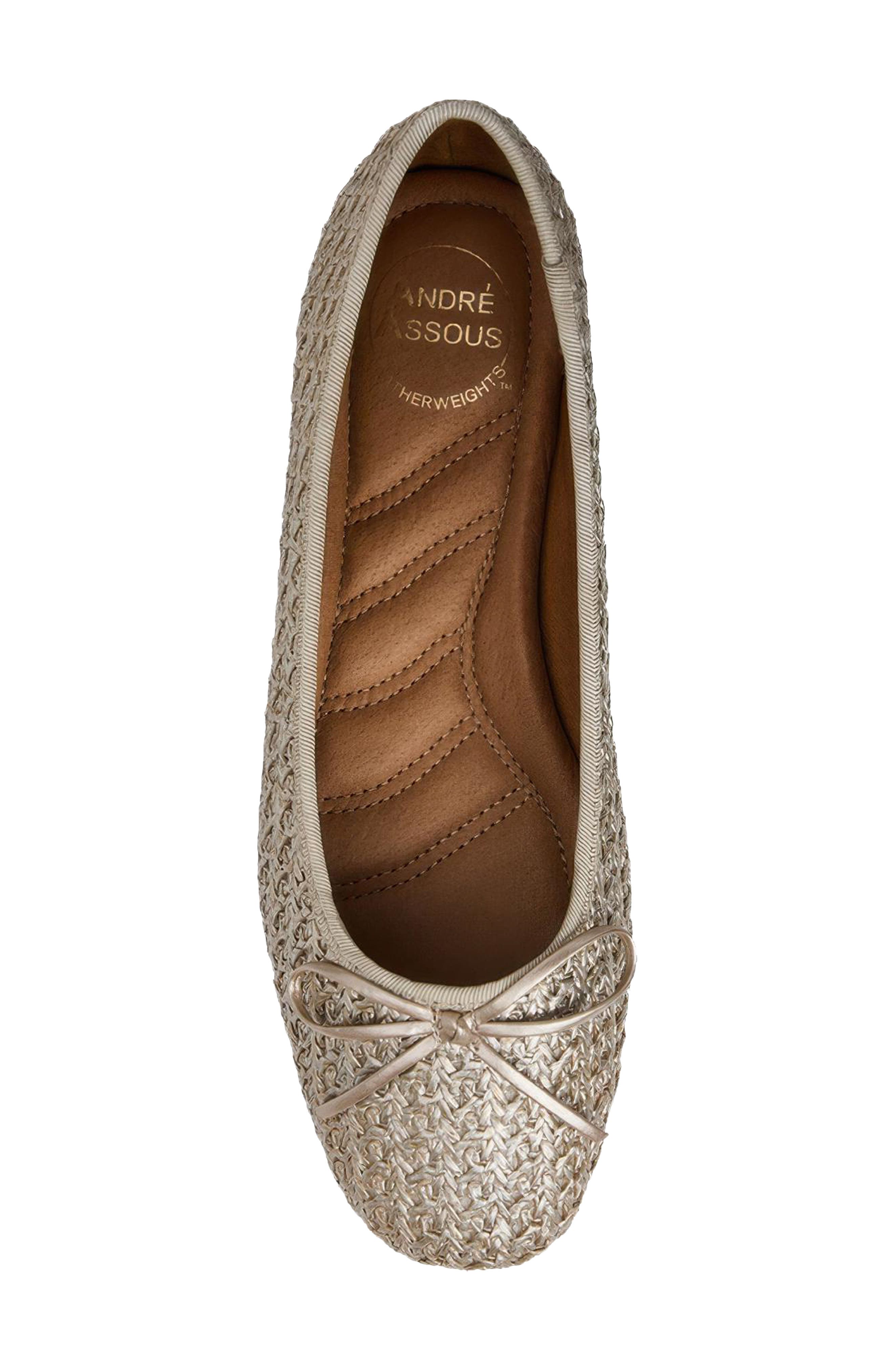 Haley Ballet Flat, Alternate, color, PLATINO RAFFIA