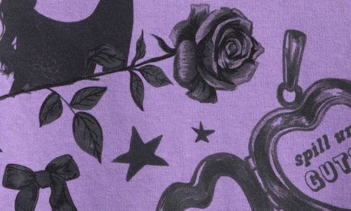Treasure & Bond Kids' Oversize Graphic Sweatshirt In Purple Petal Olivia Rodrigo
