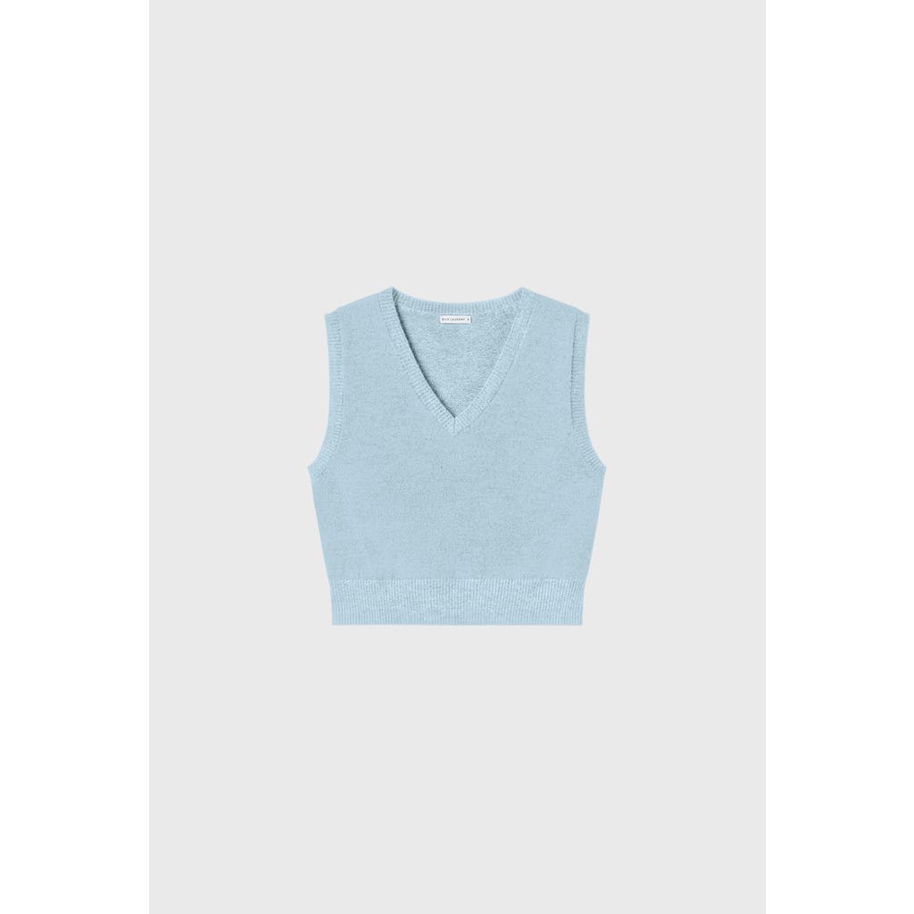Silk Laundry Wool V-neck Sweater Vest In Blue