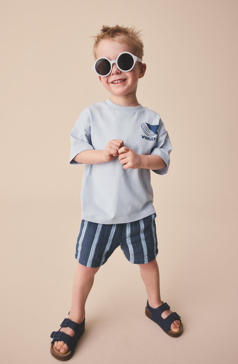 NEXT Kids' Stripe Pull-On Shorts, Alternate, color, Blue