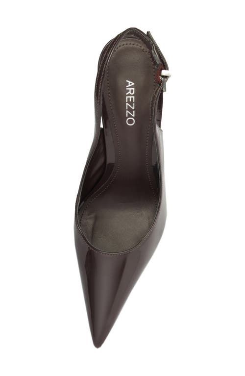 Arezzo Rowen Slingback Pointed Toe Wedge Pump In Brown