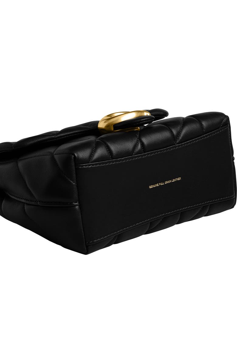 COACH Tabby Quilted Leather Convertible Top Handle Bag, Alternate, color, Black