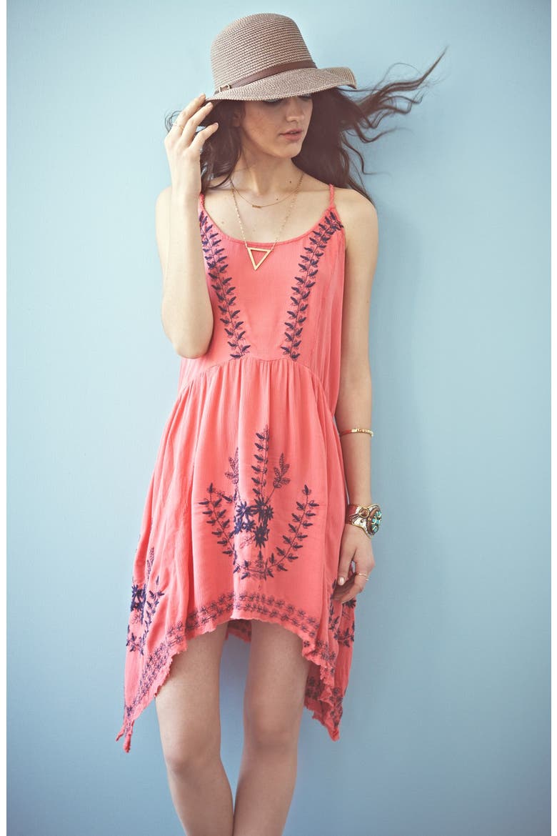 'Meadows of Medallion' Slip Dress, Alternate, color, WASHED BLACK
