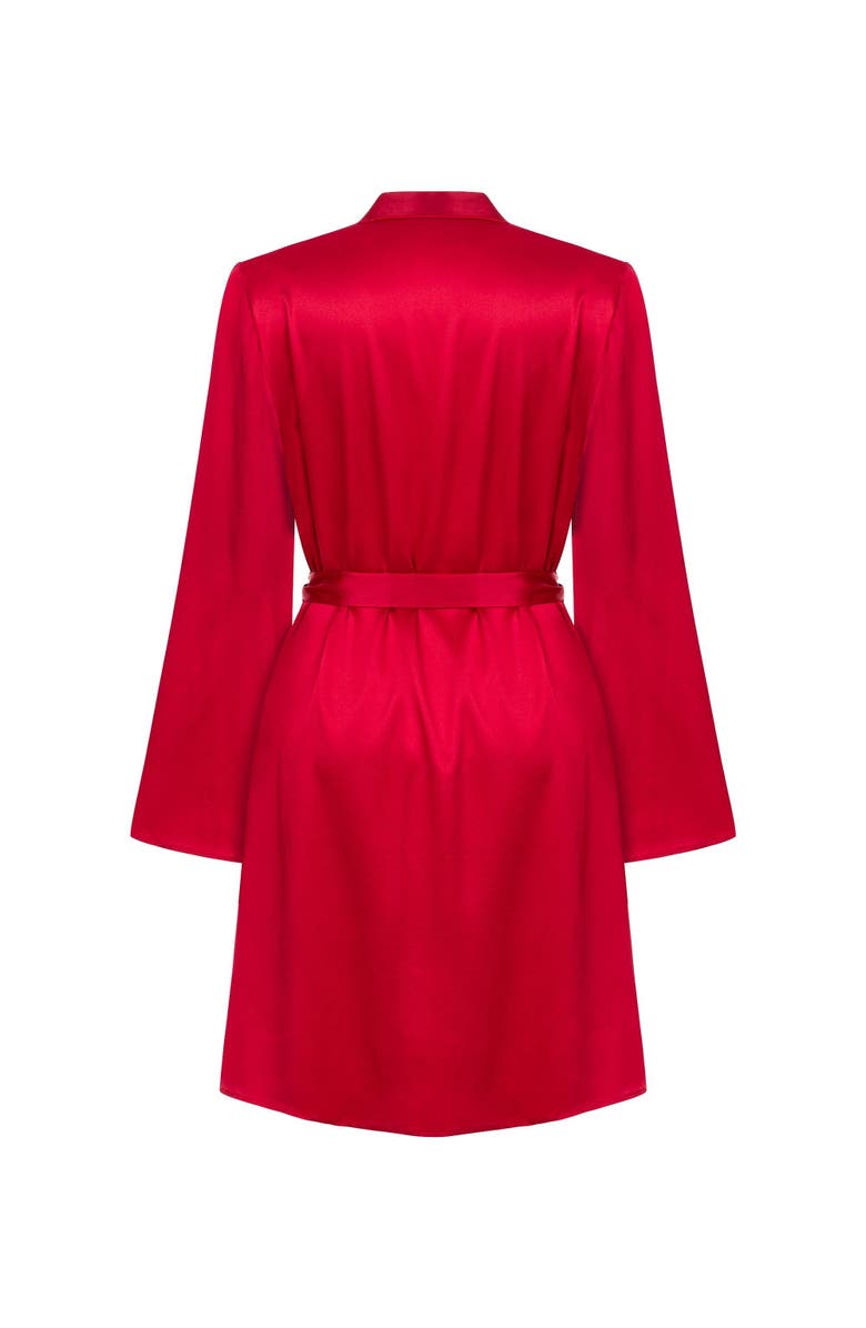 Mers Silk Anya Silk Robe Red, Alternate, color, Red