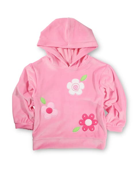 Velour Hoodie With Flowers (Baby, Toddler)