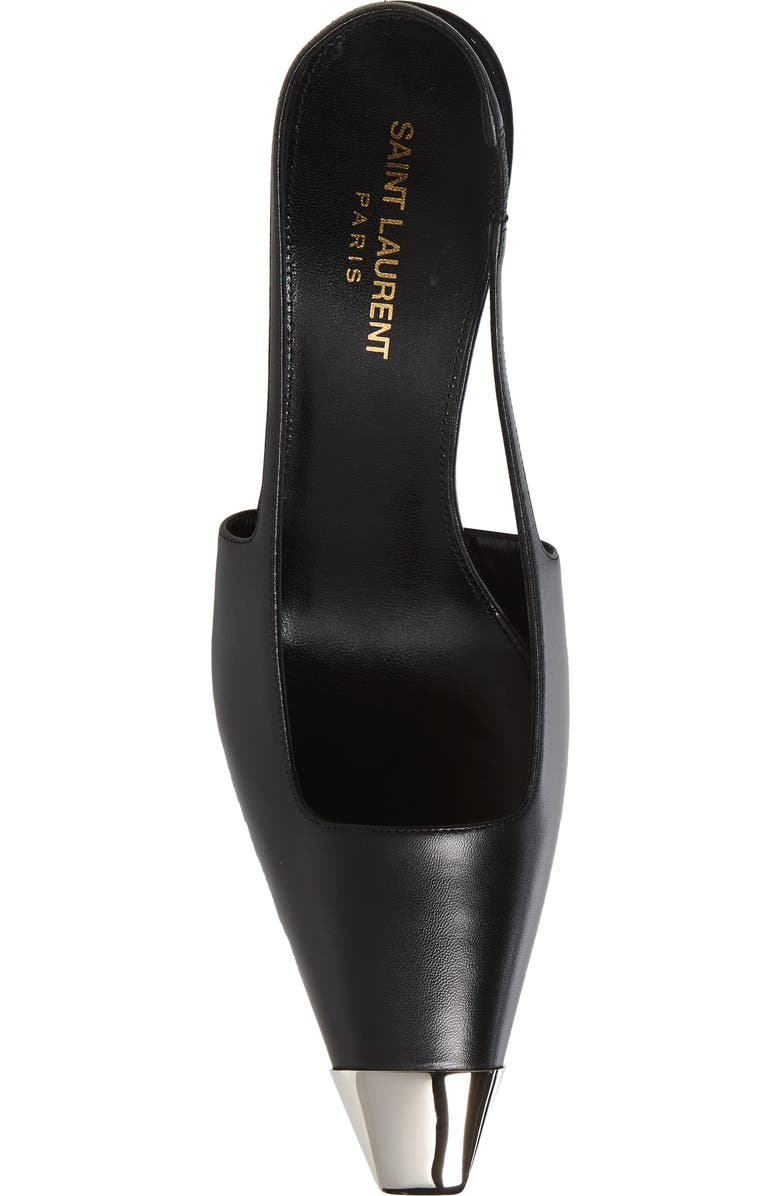 Saint Laurent Metal Toe Blade Slingback Pump, Alternate, color,