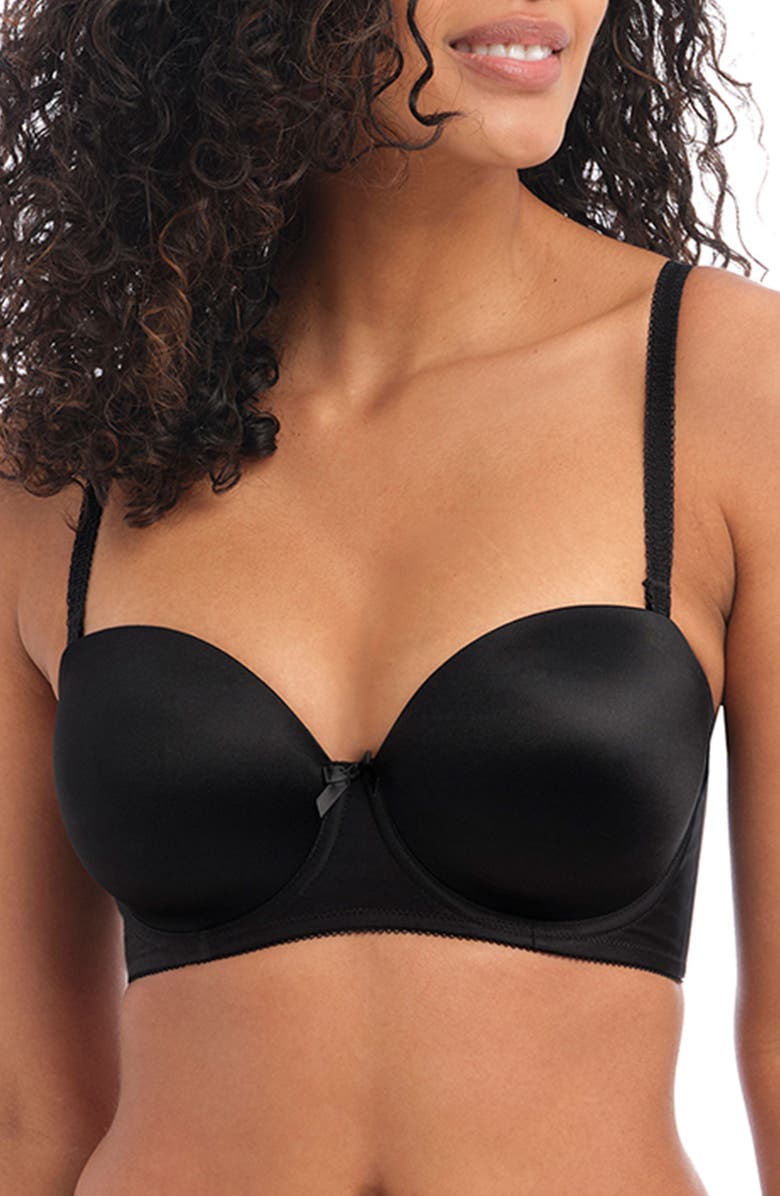 Freya 'Deco' Convertible Strapless Underwire Bra, Main, color, Black