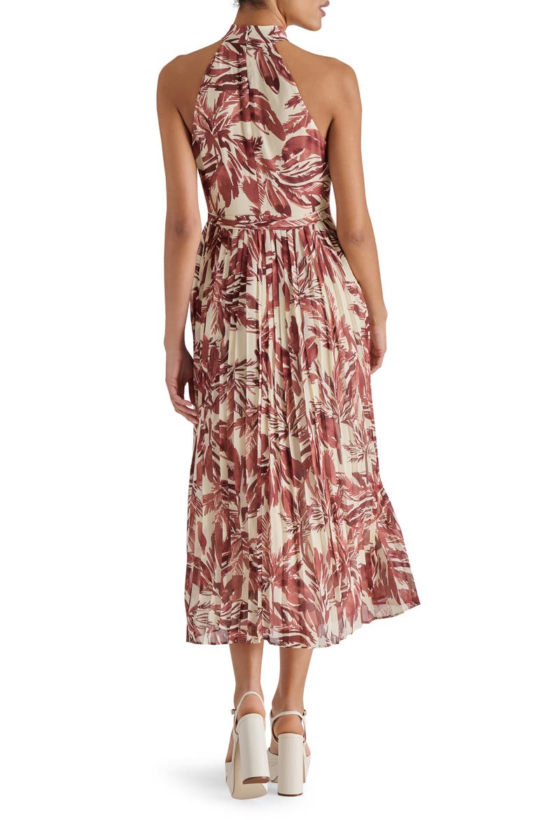 Rosemary Leaf Print Pleated Dress, Alternate, color, RIO PRINT