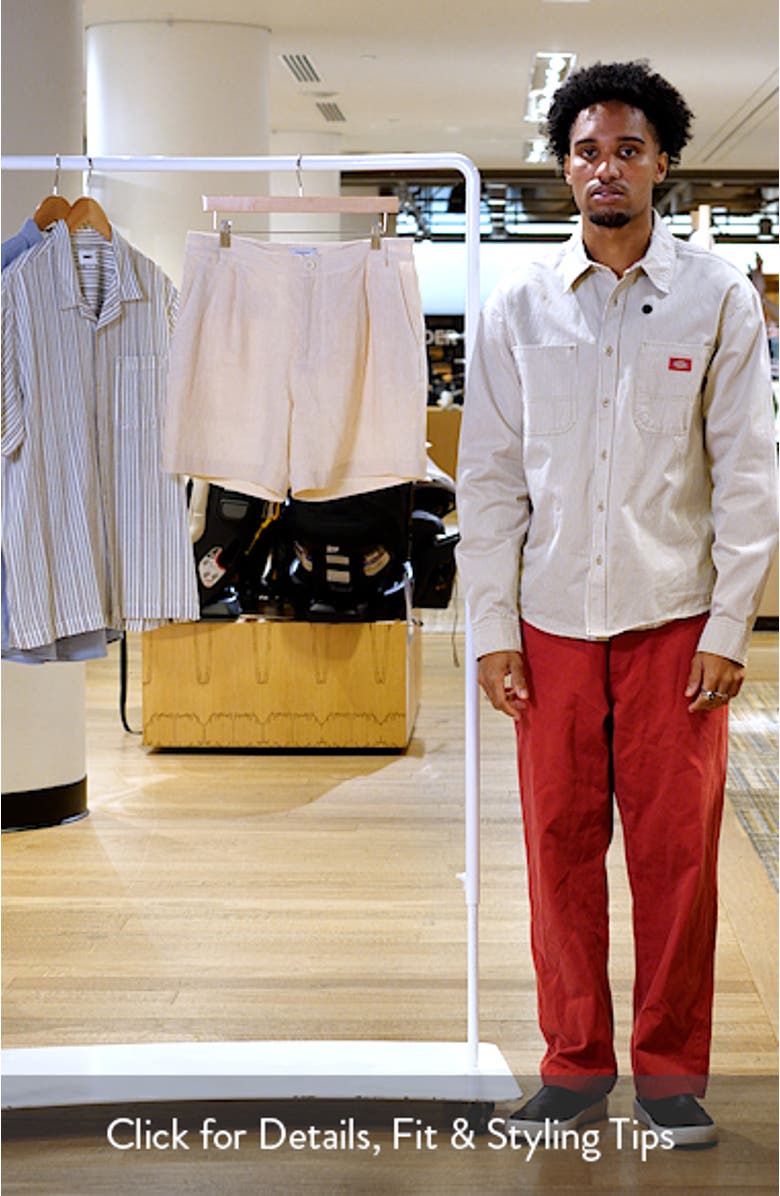 Pleated Linen Shorts, sales video thumbnail