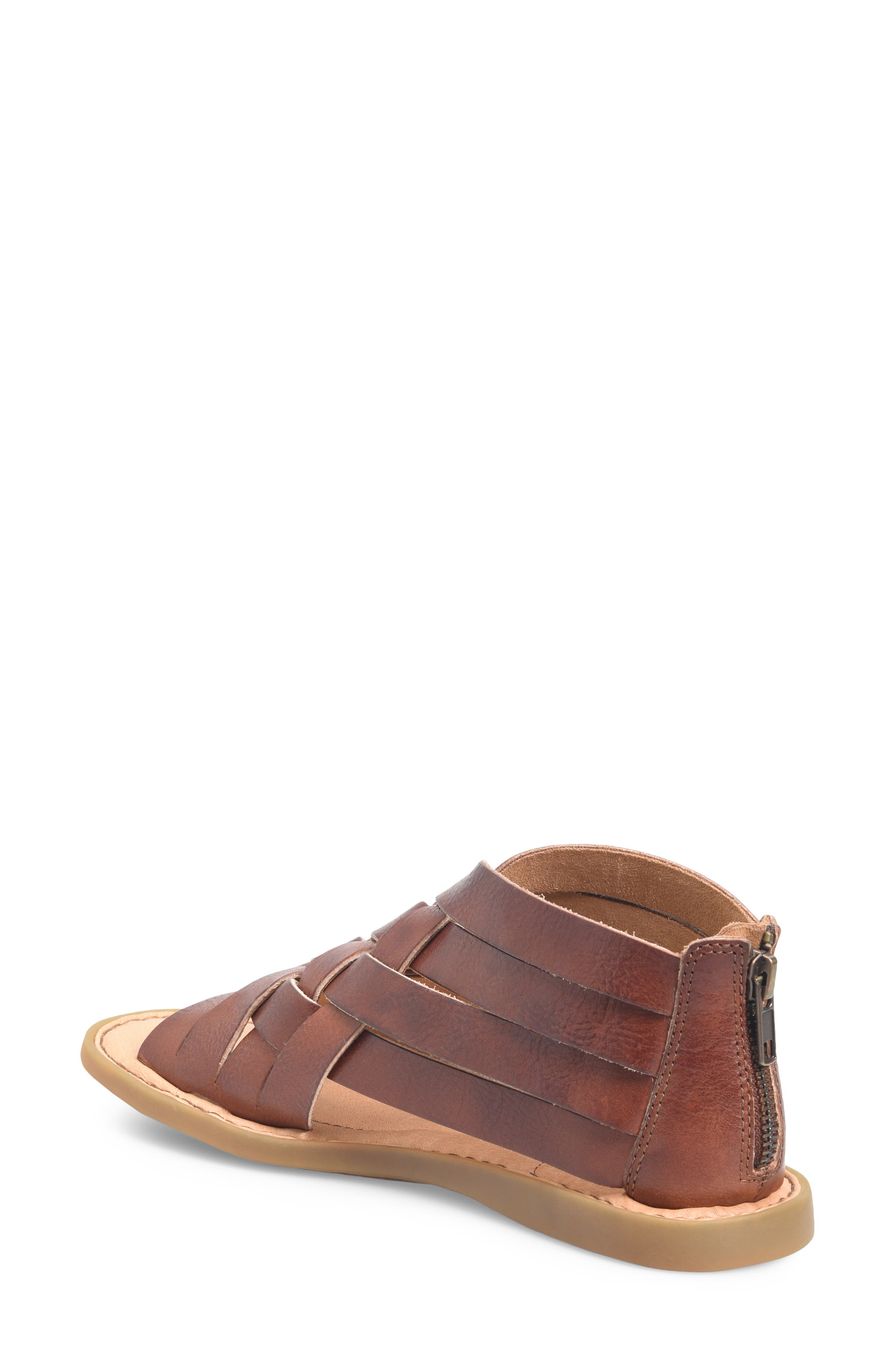 Iwa Woven Leather Sandal, Alternate, color, DARK TAN F/ G