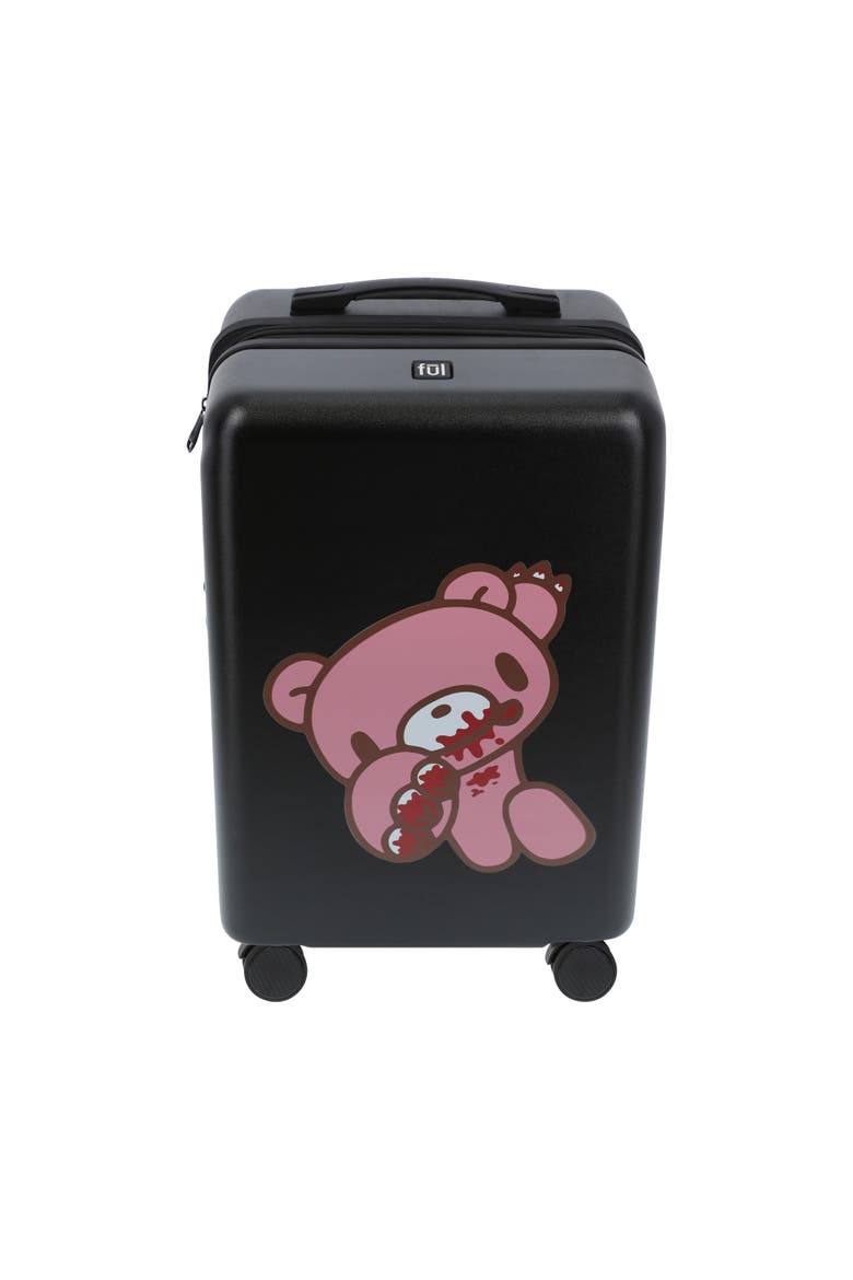 GLOOMY BEAR  22.5" CARRY-ON LUGGAGE, Alternate, color, BLACK