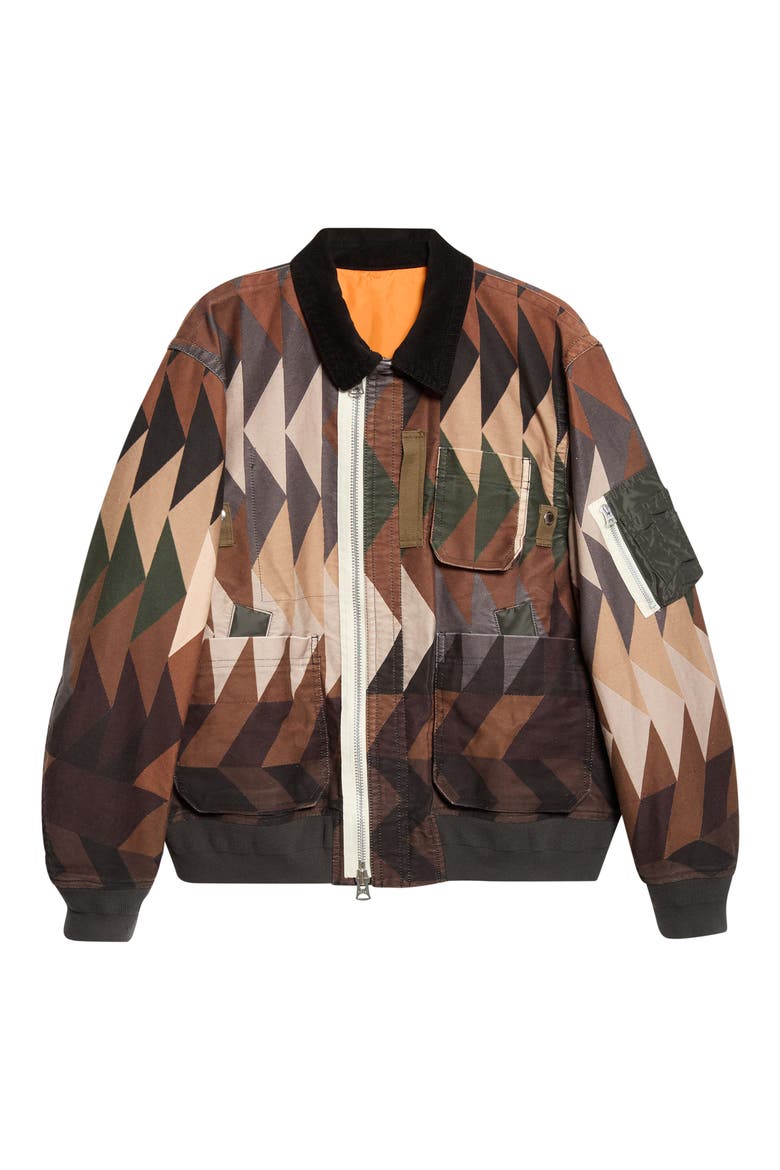x A.P.C. Quilts Blouson, Main, color, BROWN MULTI