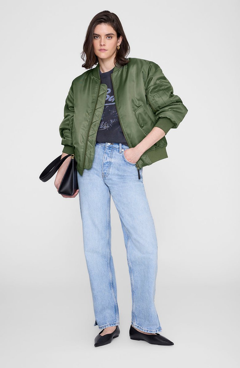 ANINE BING Spencer Eagle Sweatshirt, Alternate, color, Washed Black