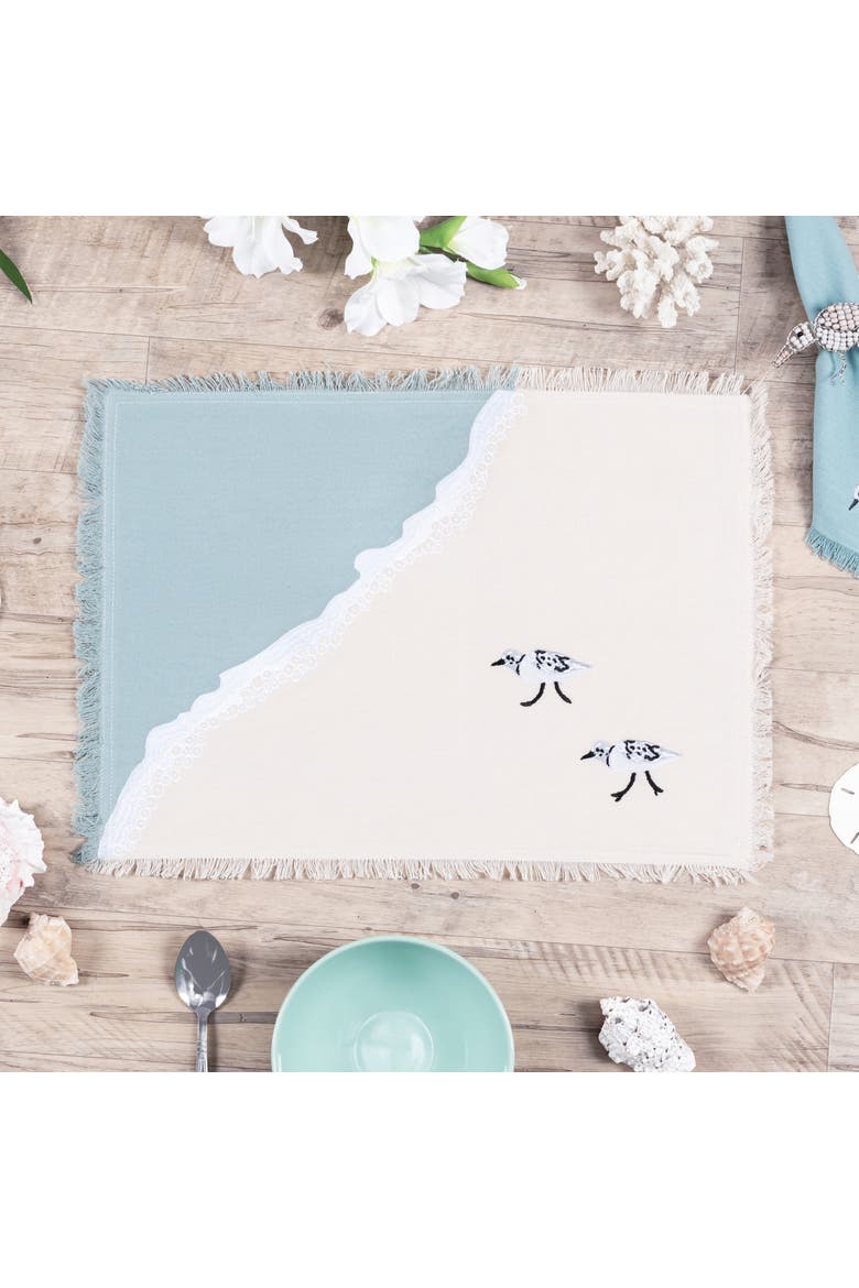 Sand Piper Sprint Coastal Table Runner 14" x 72", Alternate, color, Blue