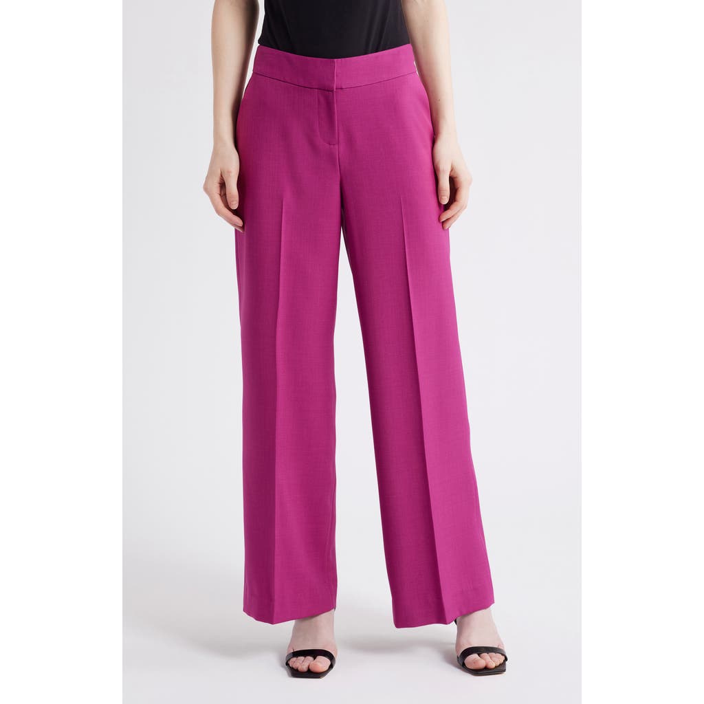 Tahari Asl Wide Leg Pants In Wild Berry