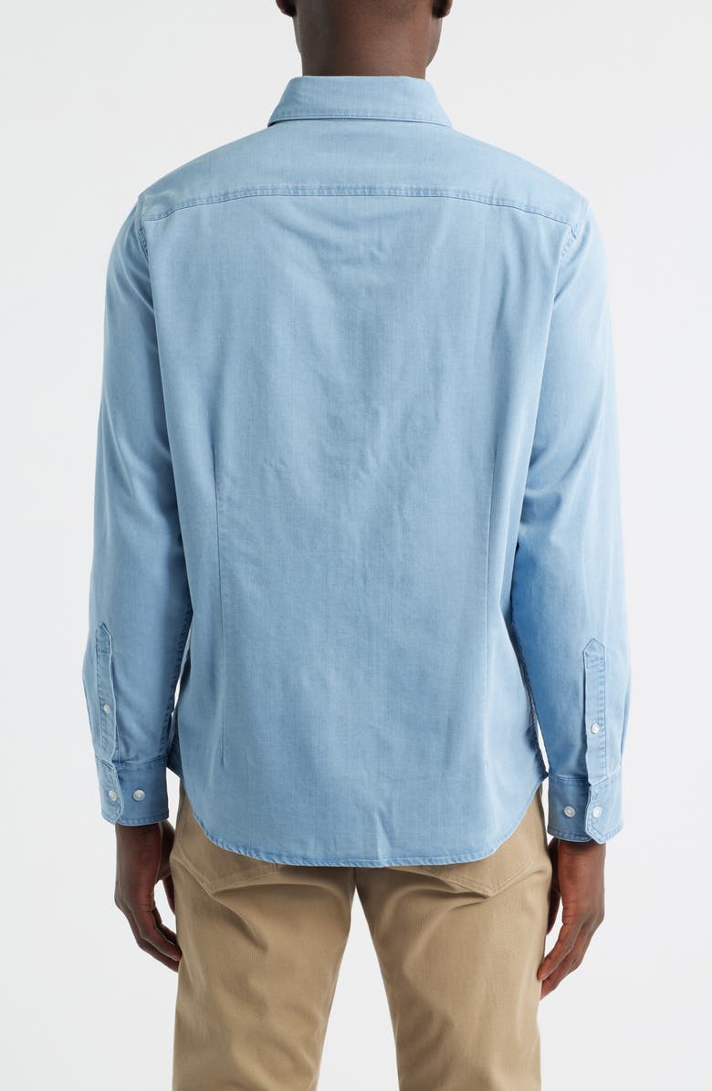 Mizzen+Main Nash Chambray Button-Down Shirt, Alternate, color, Light Wash