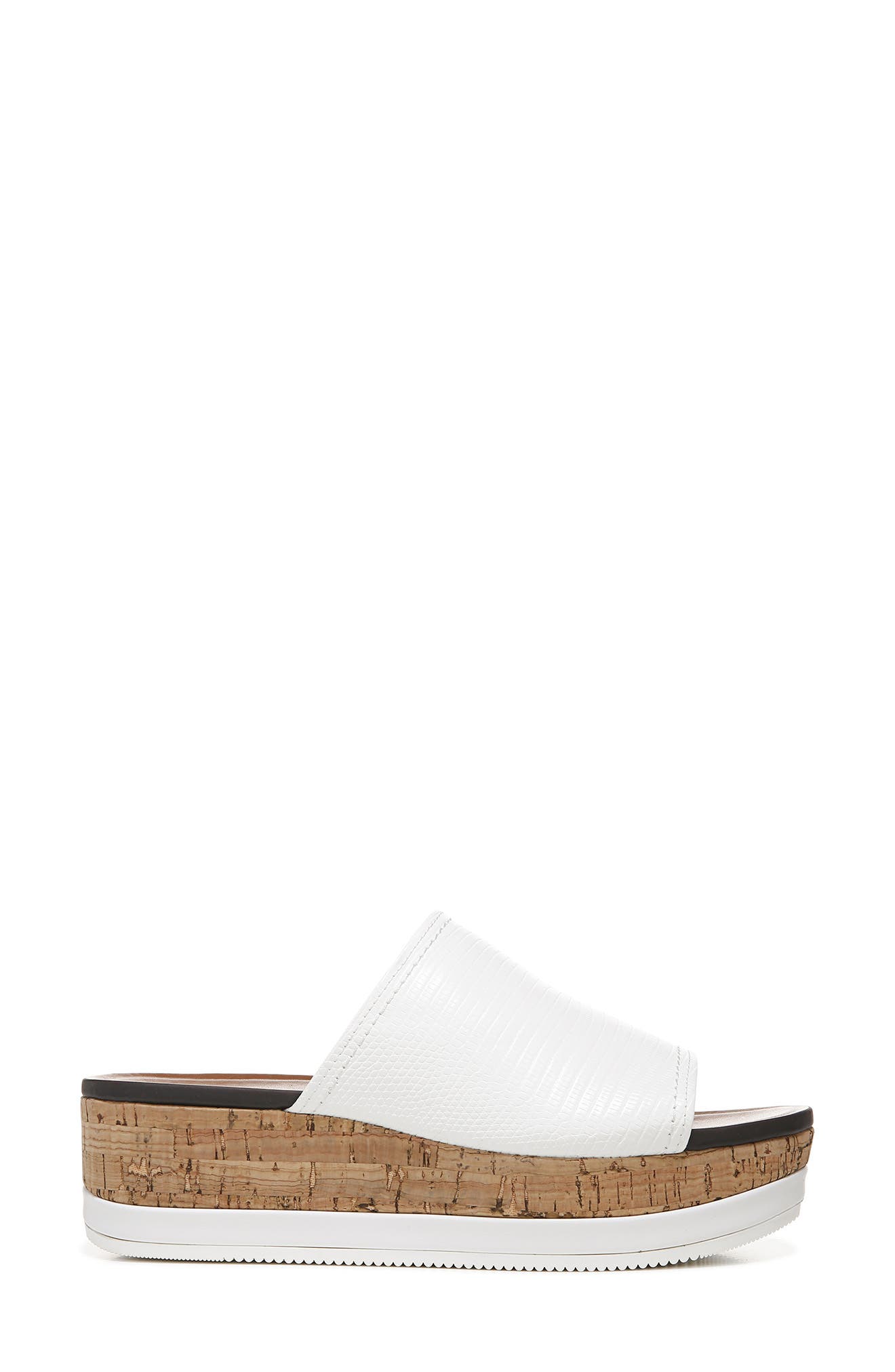 Kirstin Platform Wedge Slide Sandal, Alternate, color, WHITE LIZARD FAUX LEATHER