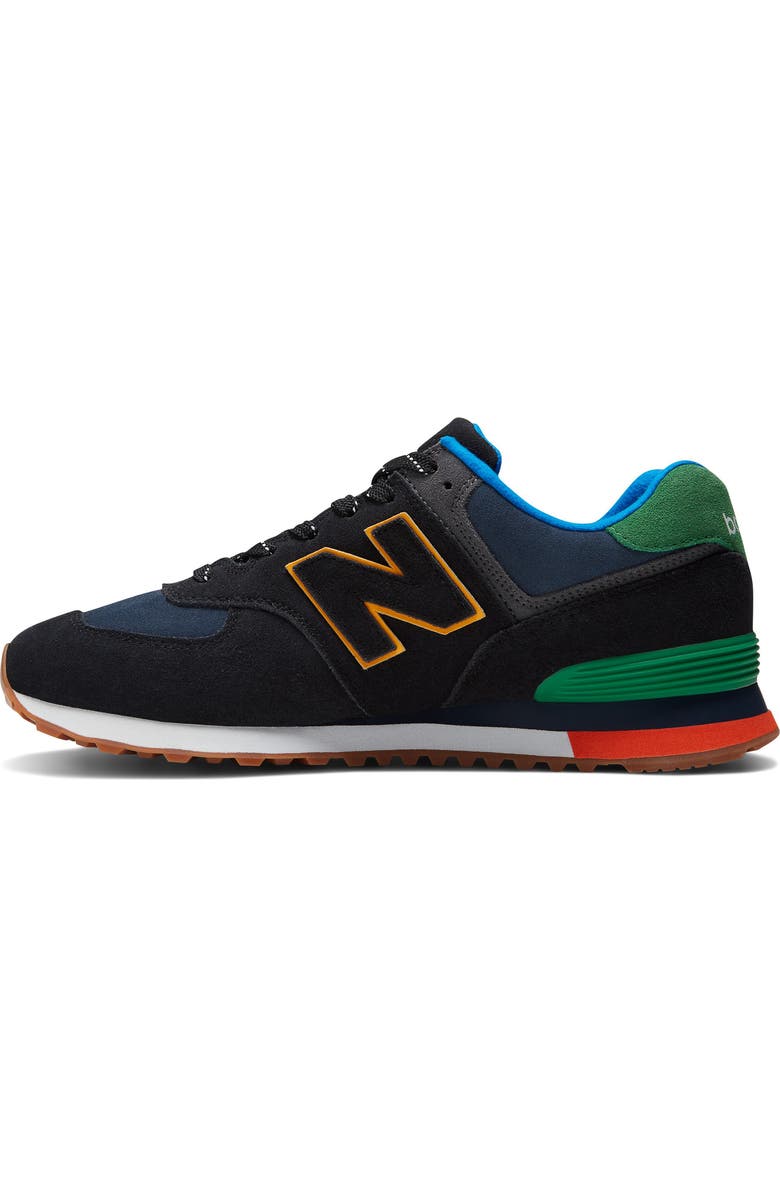 New Balance Gender Inclusive 574 Classic Sneaker, Alternate, color, Black/ Varsity Green