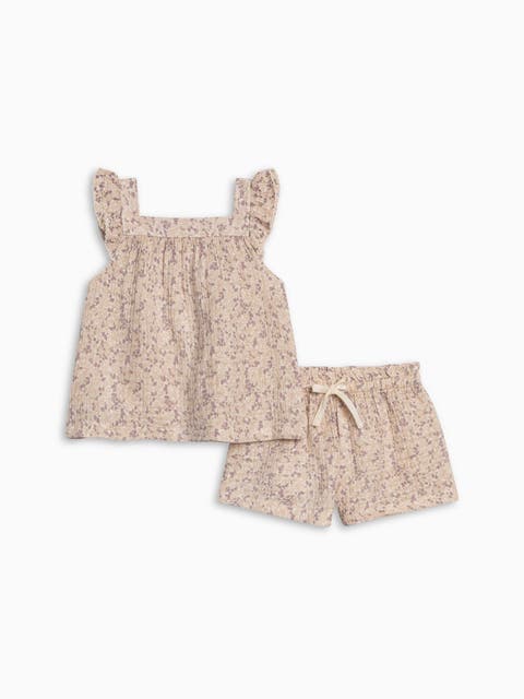 Organic Louise Muslin Tank and Short Set (Toddler & Little Kids)