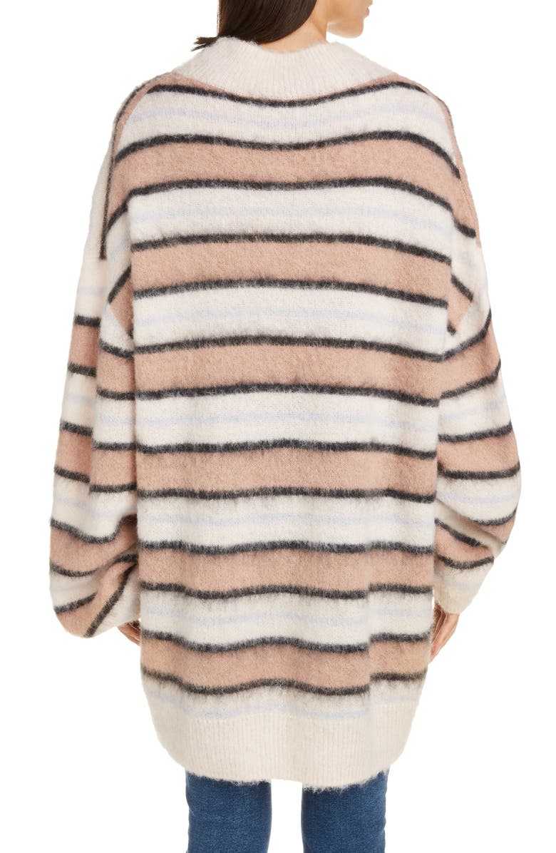 Acne Studios Karalynn Stripe Oversize Sweater, Alternate, color, 
