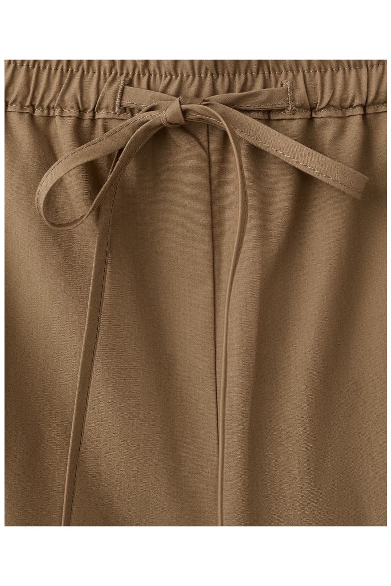 Embroidered Side Stripe Cotton Drawstring Pants, Alternate, color, KHAKI