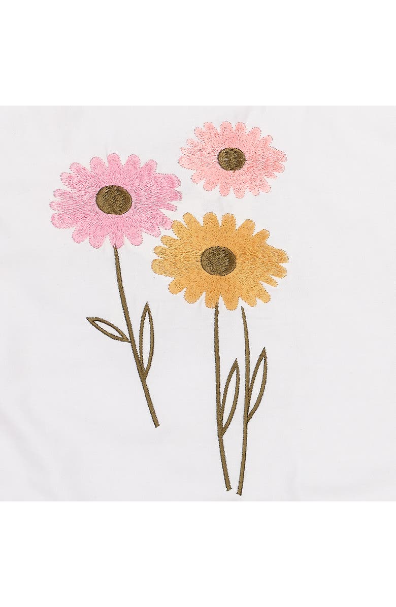 Lambs & Ivy Little Garden 3-Piece Embroidered Floral Baby Crib Bedding Set, Alternate, color, White