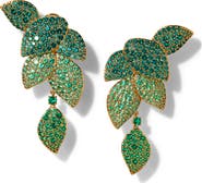 Nadri Starlet Leaf Linear Earrings